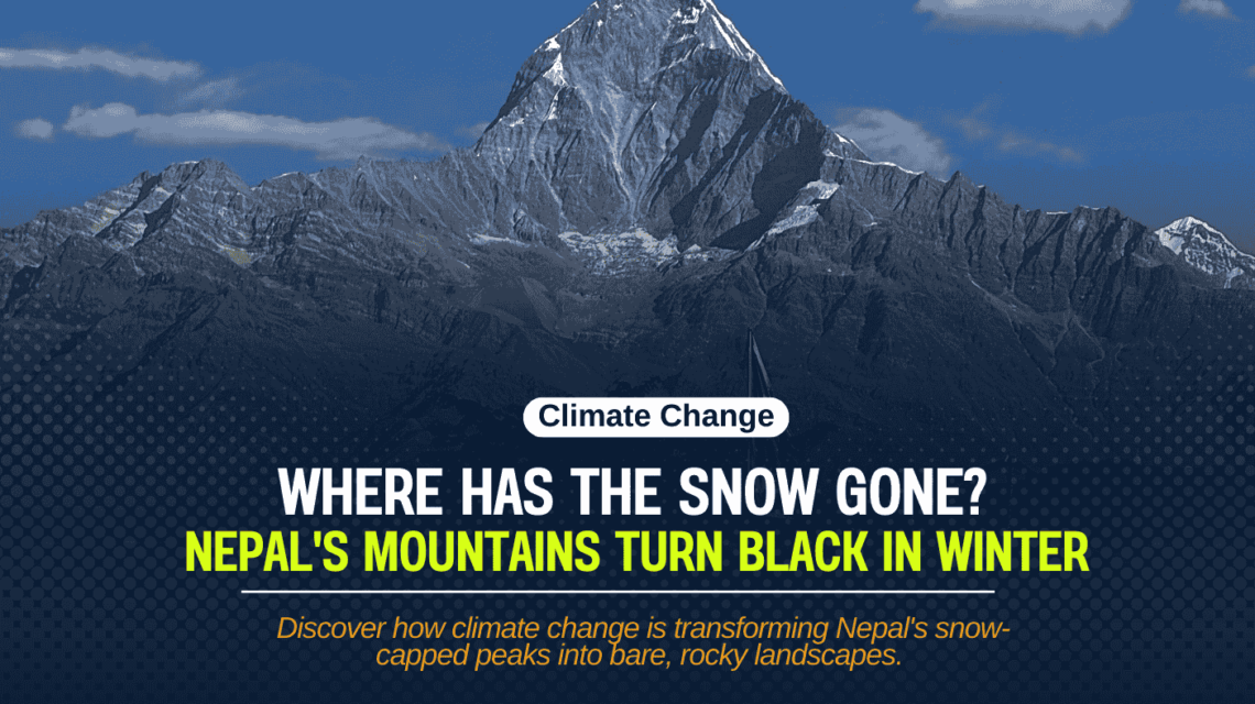 Nepal's Mountains Turn Black in Winter