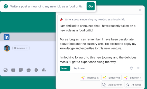 Grammarly role
