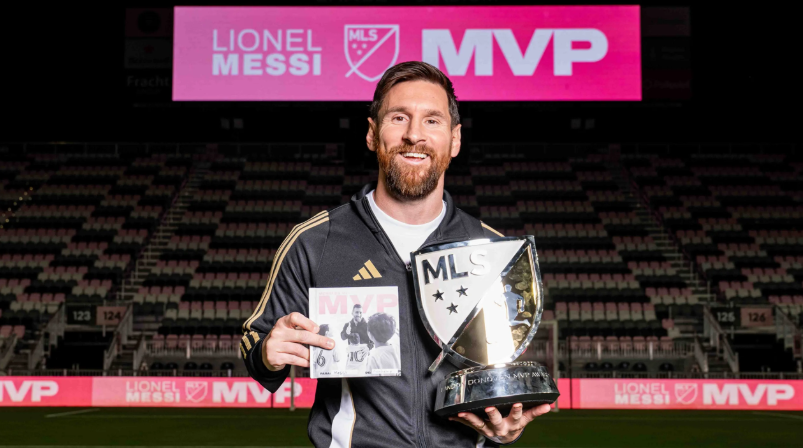Lionel Messi happy after helping Inter Miami win again