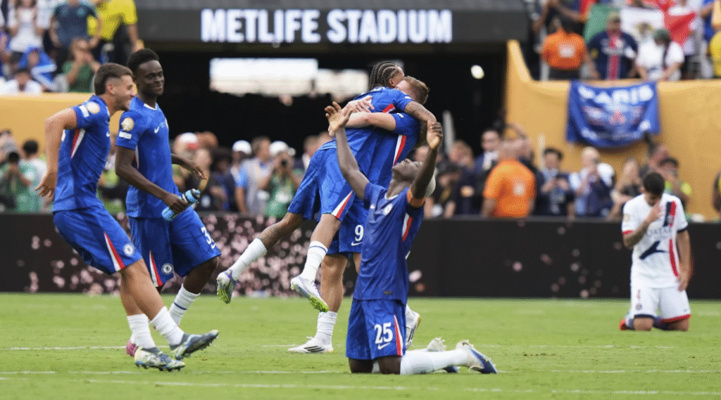 Joao Pedro scores Chelsea’s third goal before halftime