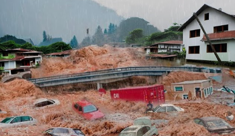 Roads Washed Away and Villages Cut Off heavy rain italy